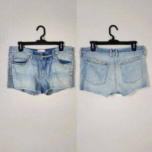 Current Elliot Jean Shorts The Boyfriend Size 27 NWT Studded - Has Measurements
